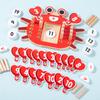 Educational Wooden Math Toy Featuring Ten Grid Array And Crab Shaped For Kids Math Skill Building And Cognitive Growth