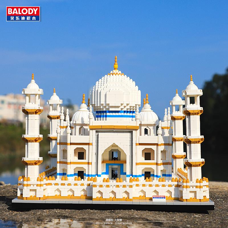Balody Mini Blocks 4530Pcs Architecture Building Bricks India Castle Taj Mahal Model Toys Juguetes Kids Gift For Child 16067