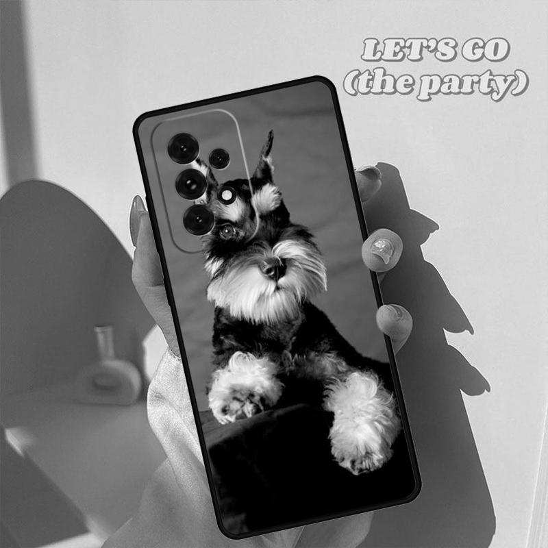 Miniature Schnauzer Puppy Dog Phone Case For Samsung A42 A31 A40 A51 A71 A32 A80 A91 A52 A72 A73 A20e A21S A50 A70 A11 A12 Cover