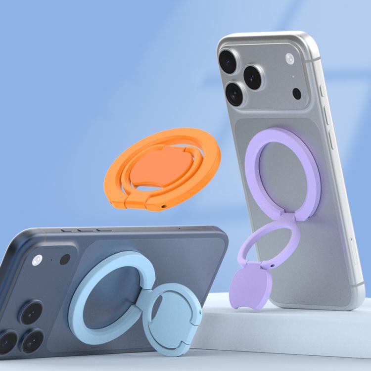 Solid Color Folding Double‑Sided Magnetic Ring Phone Holder Multi‑Angle Adjustable Portable Phone Stand