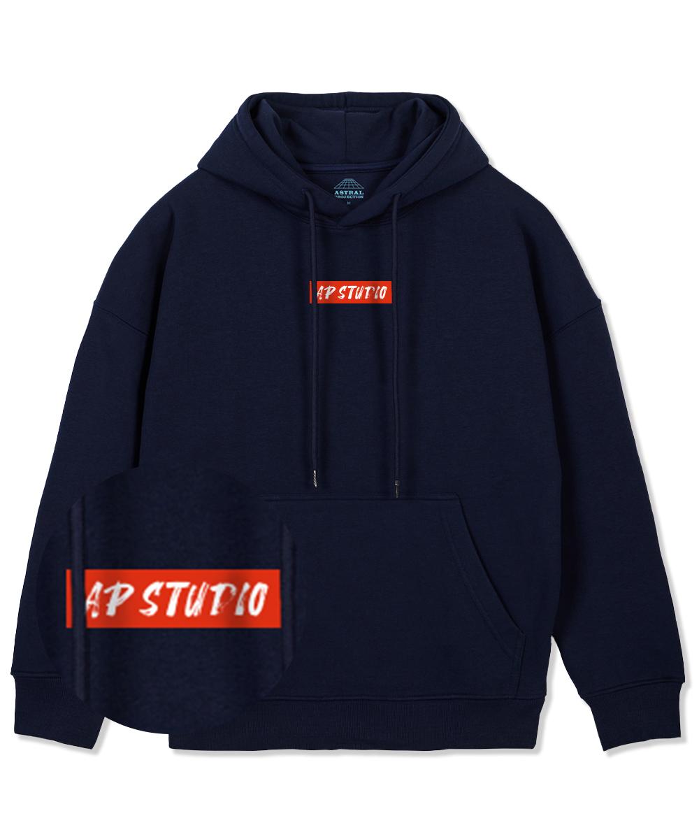 Astral Projection Ap Studio Oversized Wide Shoulder Hoodie_Navy L