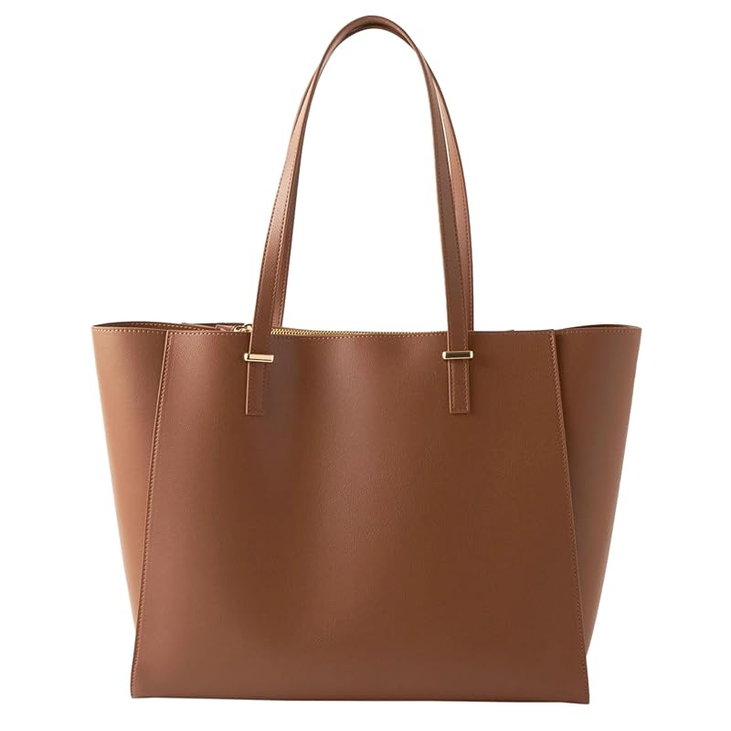 

[United Arrows green label Relaxing] WEB limited One point simple Tote bag (with soft PC bag) / A4 commute 35321991289 2500 MD.BROWN(25) FREE