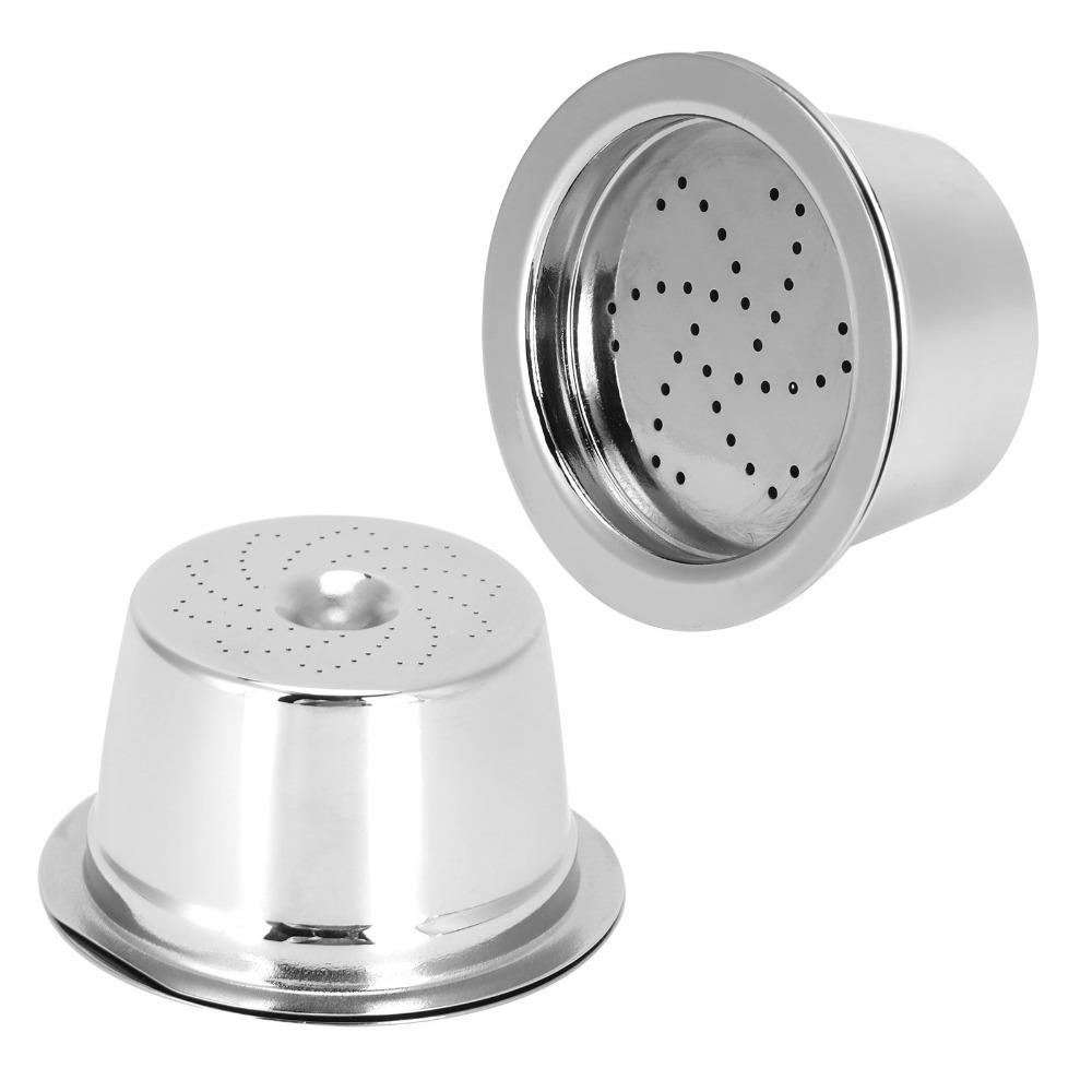 45x30x25mm Refillable Coffee Filter With Spoon Brush Coffee Capsule Cup Cafe Use
