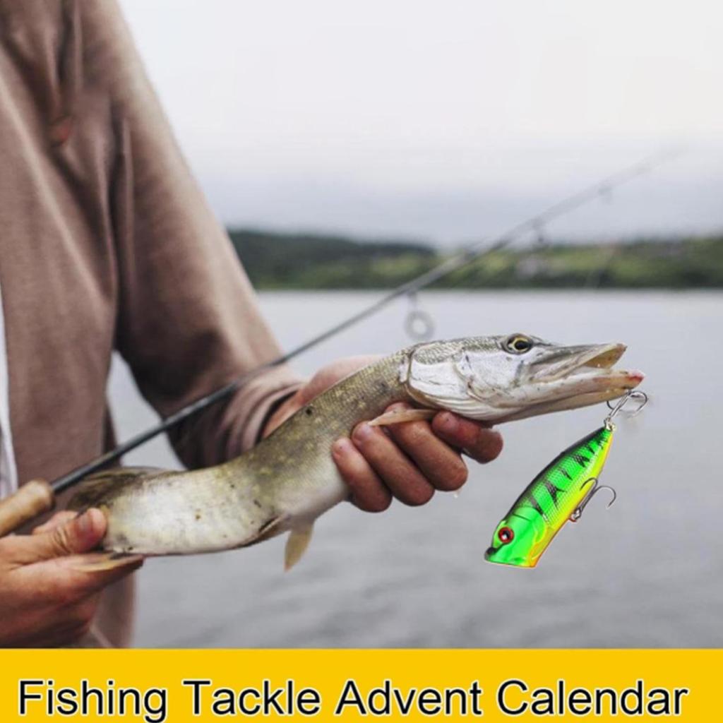 2025 Christmas Countdown Calendar 24 Day Freshwater Saltwater Christmas Count Down Fishing Lures And Accessories For Lake Stream