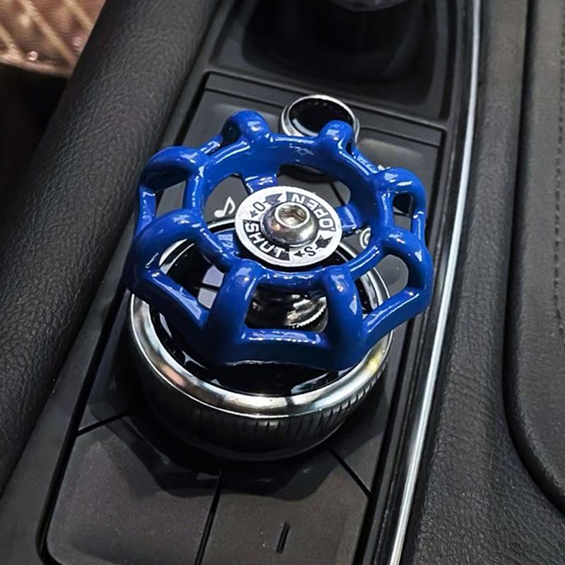 Car Central Control Knob 3D Water Valve Car Button Cover Car Interior Ornament Creative Car Decoration Start Stop Button Collar