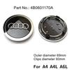 For Audi B5 Hub Caps Hot For Audi 4pcs 60/ 61/68/69mm Audi wheel hub center cover wheel badge is suitable for Audi TT RS A3A4A5A7A8S5 S6