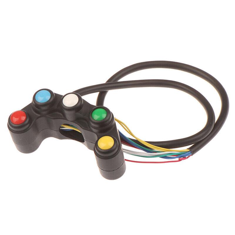 22mm Handlebar Motorcycle Switch 5 Function Button Switches For Electric Bike Modification Accessories