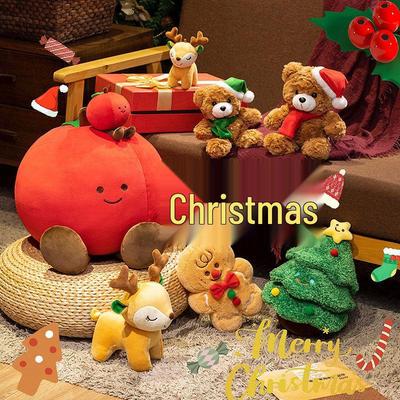 Weihnachtsserie Puppen: Bär, Baum, Lebkuchenmann, Hirsch, Ping'an-Frucht Plüschtiere Dekorationen