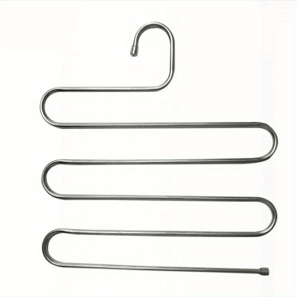 1pc Stainless Steel Multifunctional S Shaped Storage Pants Rack Magic 5 Layers Hanger