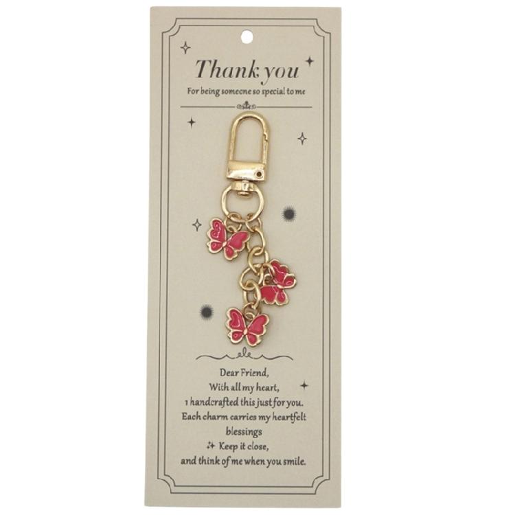 Practical Butterfly Keychain Metal Construction Secure Closure for Keys and Bag Decors Everyday Convenience and Style