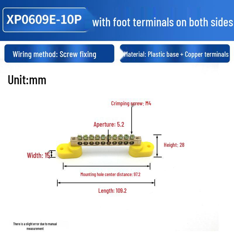 Bestellen Sie Kupferverdrahtungsklemmen mit doppelten Sockelstiften - Blau für Neutral, Grün für Erde.