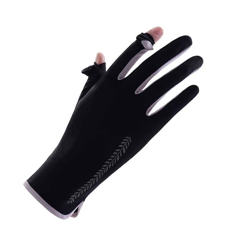 UV Protection Driving Gloves Women Lightweight Breathable Ice Silk Cycling Outdoor With Flip Cover