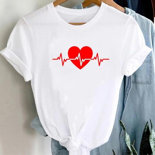 Than Heart Tshirt Harajuku Style Fashion Than Heart Love Simple Fashion Loose Tshirt Unisex Ins Tops Tee