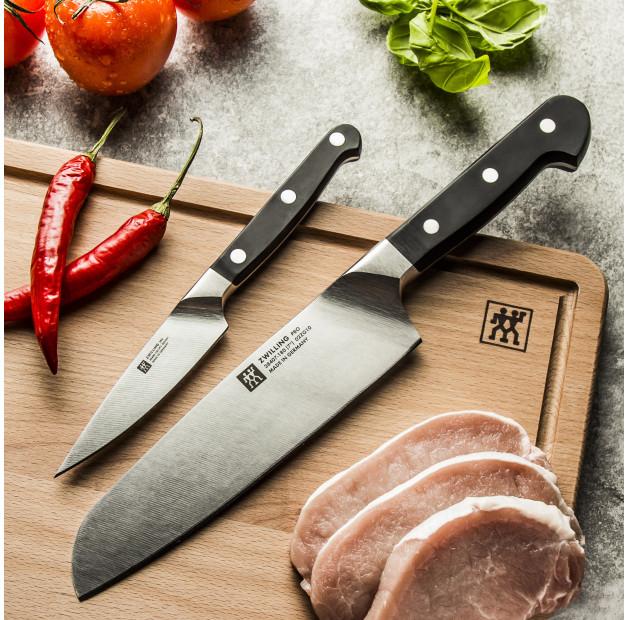 

ZWILLING Pro 2 шт черные кухонные ножи из стали
