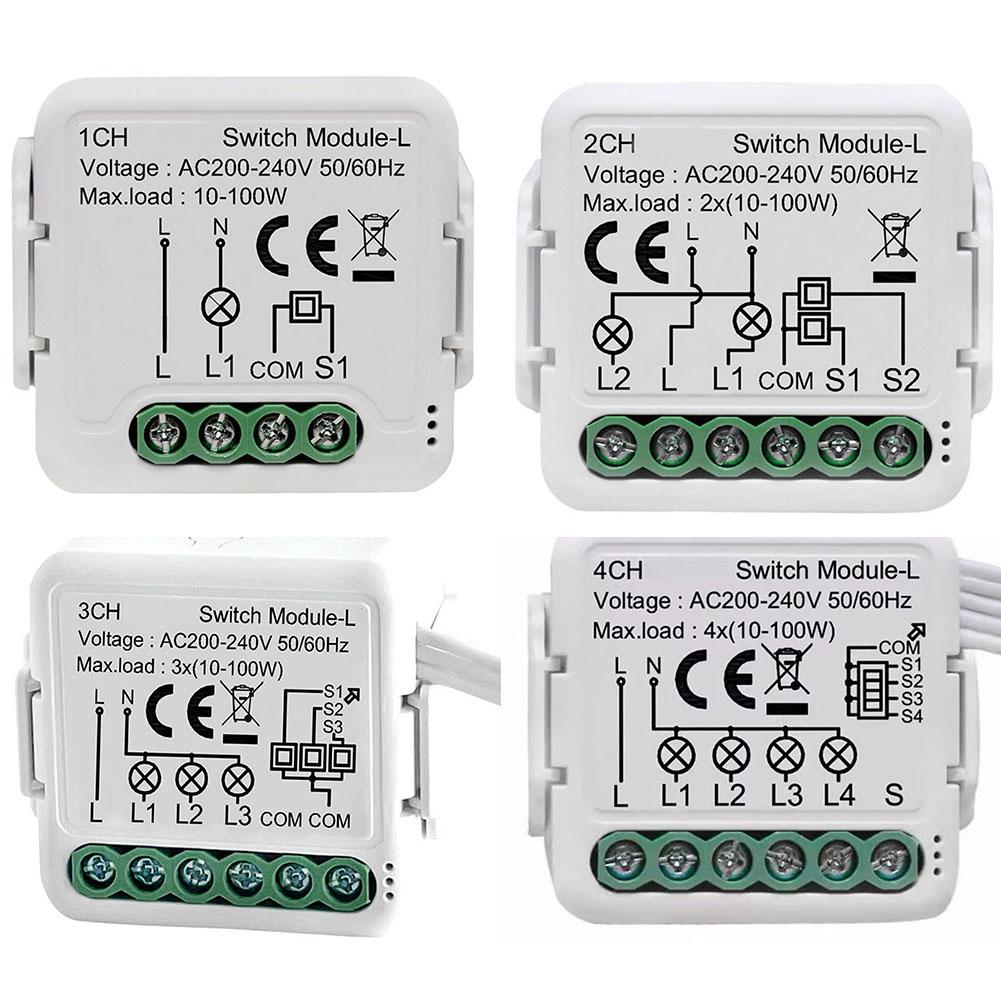 No Neutral Conductor Required for Tuya For ZigBee For Smart Light Switch Module with Remote Control Capability