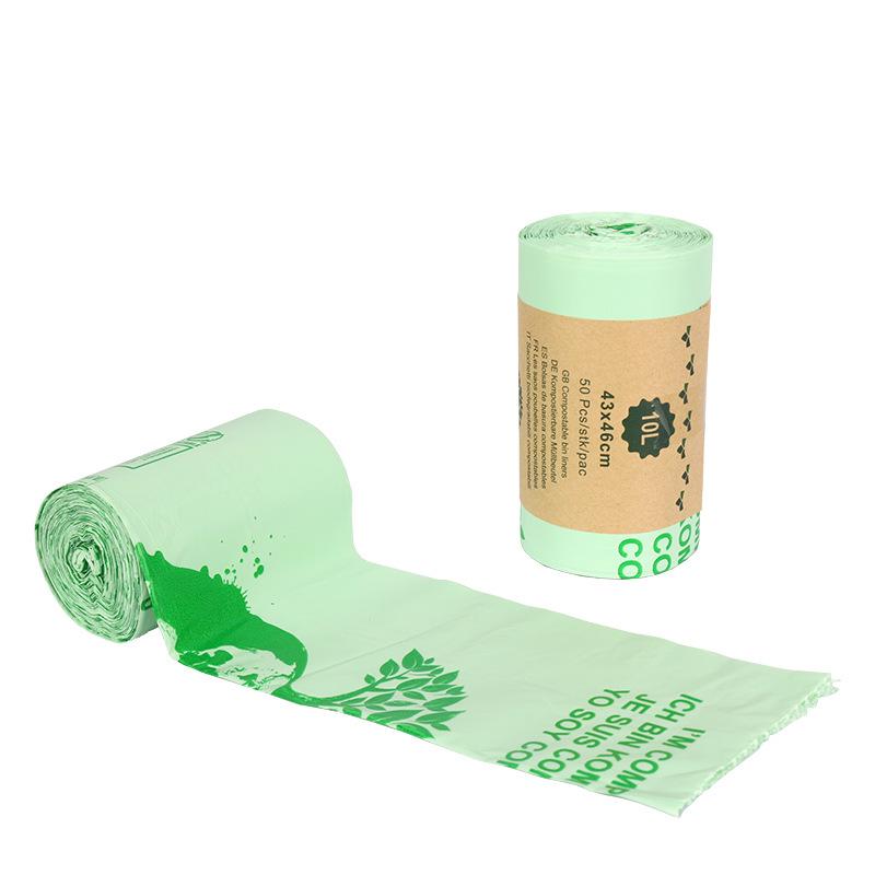 Biodegradable Flat-Opening PLA Corn Starch Thickened Tear-Off Trash Bags