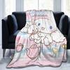 Cinnamoroll Decken Cartoon Flanell Großartige Atmungsaktive Überwurfdecken für Bett Sofa Dekoration