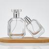 Elegant Transparent Rhombus Perfume Bottle – High-End Glass Spray, Portable for Decanting