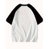 Color-Blocked Black and Women's Fashion T-Shirt Print Casual Short Sleeve T Shirt Vintage Style Y2k Tshirt Clothes Female