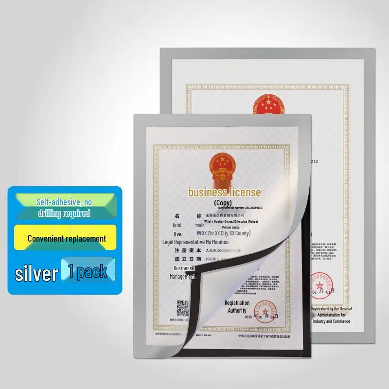 IRIRA4 Magnetic Business License Display Frame
