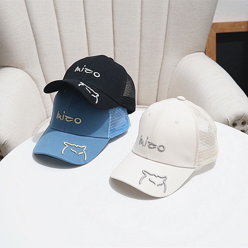 Flat Topped Children's Hat Men's Summer Thin Design Men's Duckbill Hat Children's Baseball Cap Mesh Sunshade Hat Sun Protection