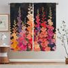 Gladiolus Pink Curtains for Living Room Tentacles Blackout Window Sheer Curtains 2 Pcs Set Curtain Bedroom Decoration Blind the