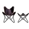 Buffalo Leather Butterfly Chair - Living Room, Home & Living with Ottoman