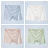 4 Stück Damen Eis seide Shorts Nahtlos Anti-Roll-Rand Anti-Scheuern Unterwäsche Dünn Atmungsaktiv Boxer Shorts