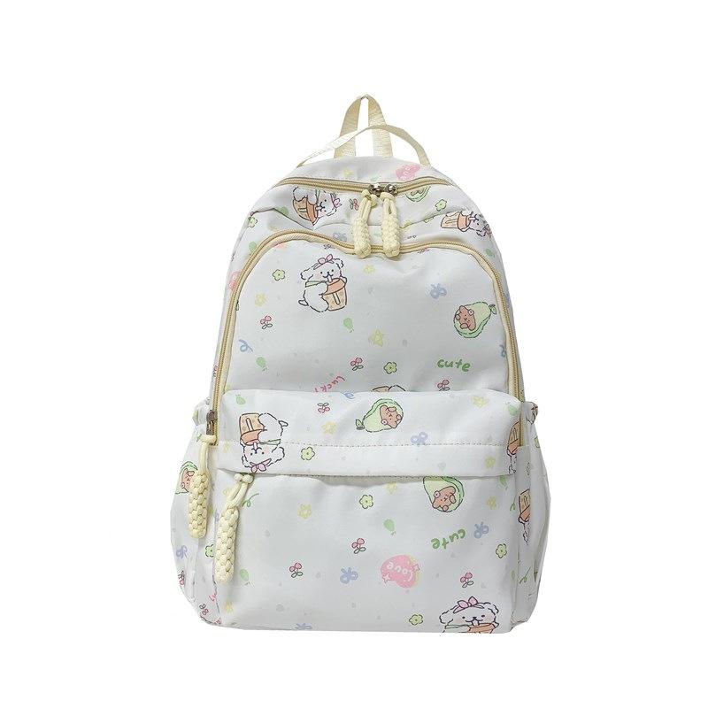 Schoolbag wholesale new large-capacity backpack cute girl commuter backpack small fresh literary college student cartoon schoolbag