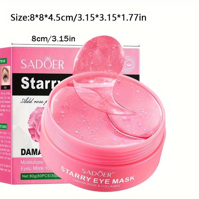 60pcs SADOER Rose Starry Collagen Eye Mask Anti Dark Circles Remove Eyes Bags Moisturizing Firming Eye Patches Eyes Skin Care