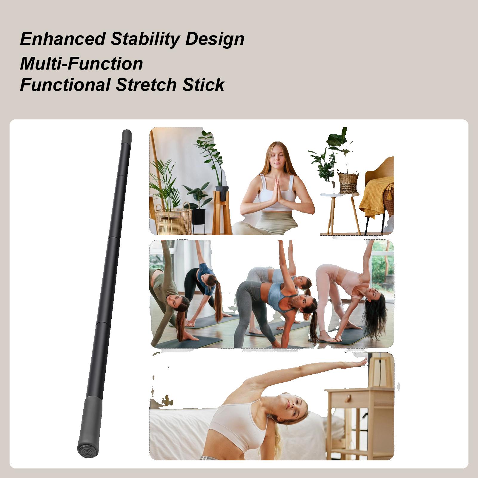 Yoga Stick 5Ft Pole Flexibility And Strength Stick For Rehabilitation Training Fitness Home Mobility Gym Wellness Balance China Mainland