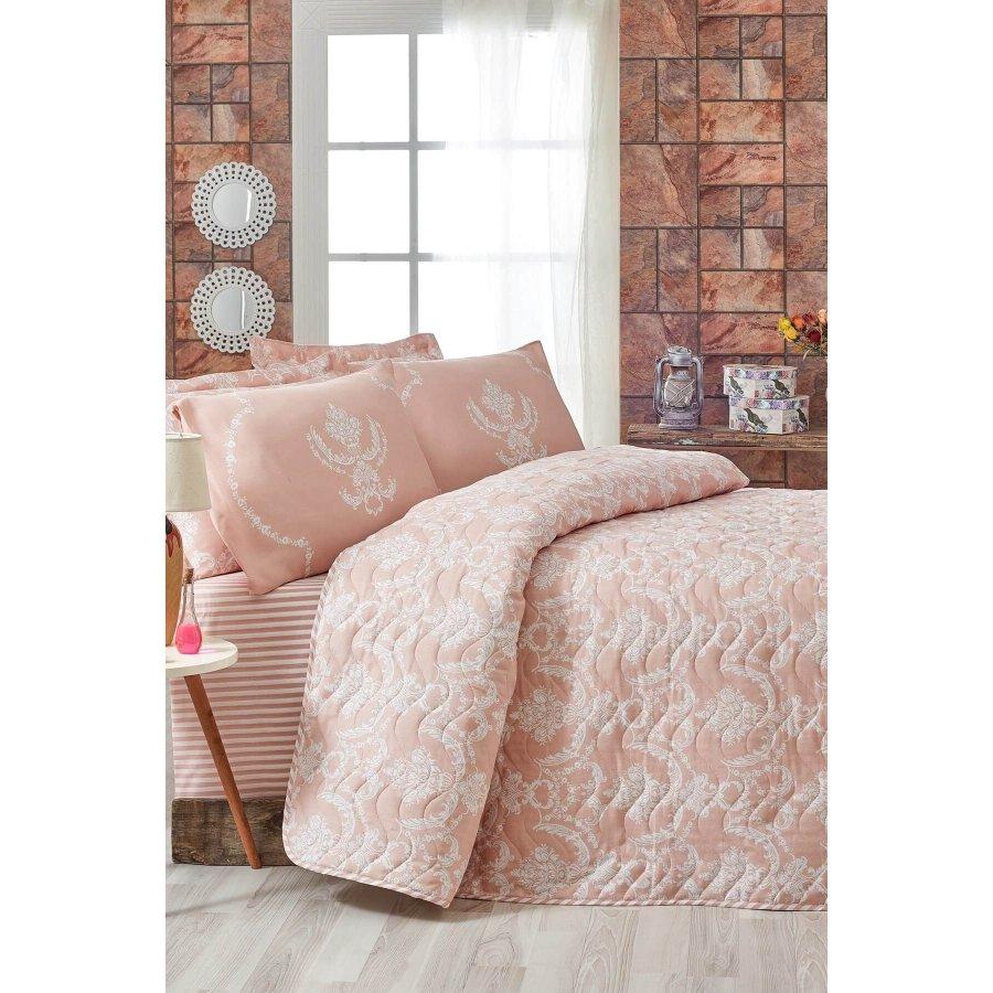 3-teiliges Tagesdecken-Set für Doppelbetten, Größe 200 x 220 cm, Steppdecke, leichte Sommerdecke und 2 Kissenbezüge 50 x 70 cm