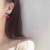 Little Cherry~ Red Cherry Earrings French Stud Earrings Female Cute and Design Sense New Trendy Earrings Earclips