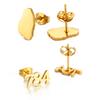 Anniyo Saint Vincent and Grenadines Area Code 784 Stud Earrings Women Girls St Vincent Map Stainless Steel Jewelry @312001