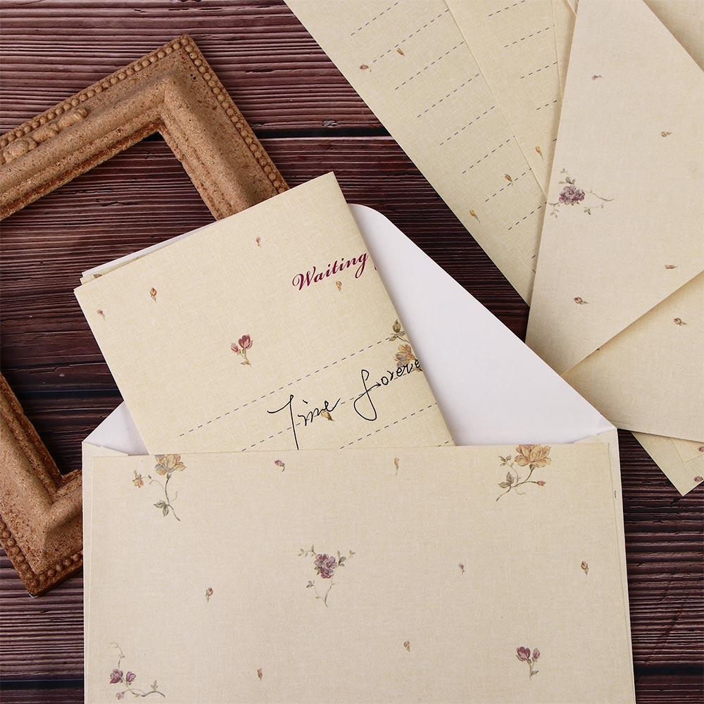 Letterform Valentine's Day Letter Pad Fresh Envelopes Writing Paper Elegant Floral Letter Paper