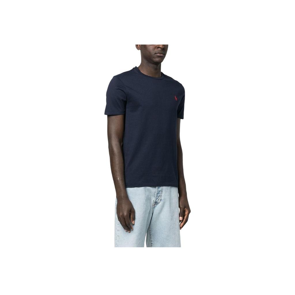 Polo Ralph Lauren T-Shirt Loose Fit Small Pony Embroidered V-Neck Short Sleeve Kids Tops Navy-Blue 323832906009-NAVY