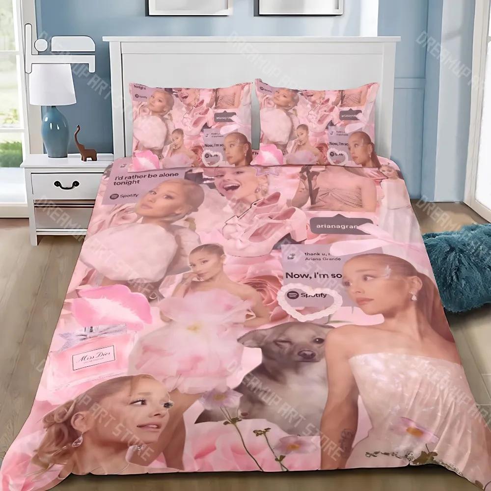 Singer Duvet Pillowcase Bedding Set Adult Boy A-Ariana G-Grande Girl Bedroom Decoration Children Gift Single Double Large Size