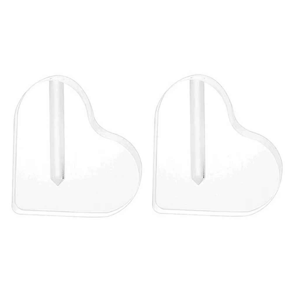 Acrylic Rose Base Clear Rose Heart Shaped Base Creative Flower Seat Desktop Ornament Vase