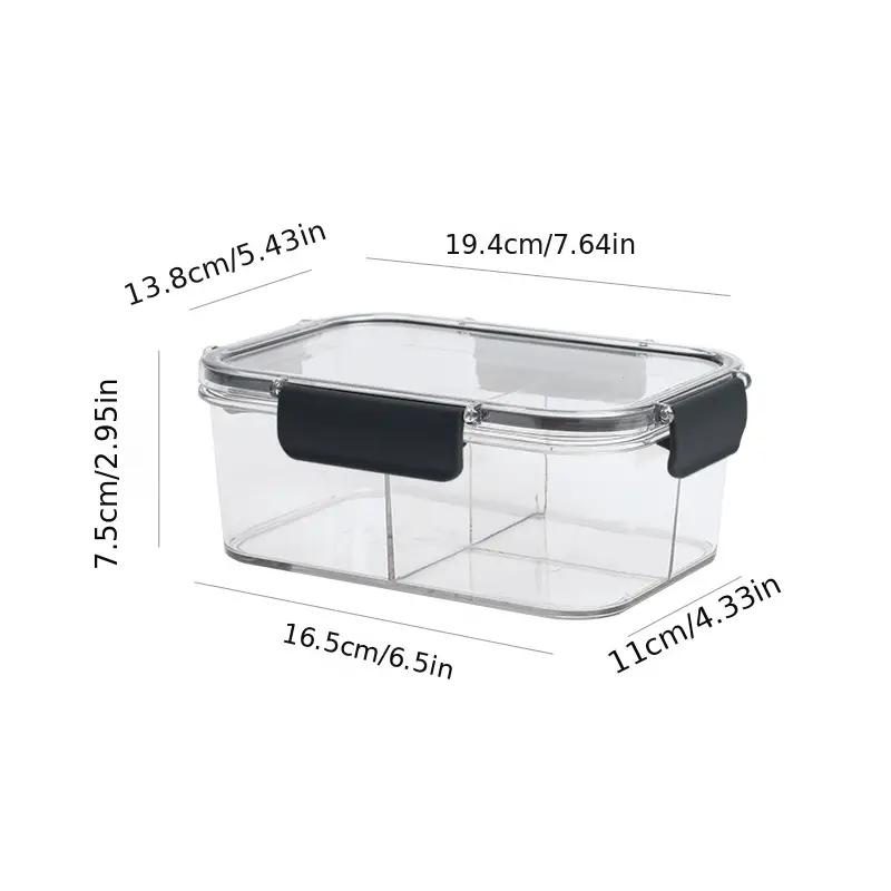1 Piece Food Grade Storage Box with Lid Freezer Seal Box, Nut and Fruit Food Jar for Kitchen Storage Accessories
