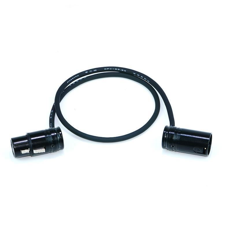 Low Profile 3 Pin Xlr Connector Cable Right Angle L Shape Plug Microphone Mixer Amp Professional Audio Line Male To Female