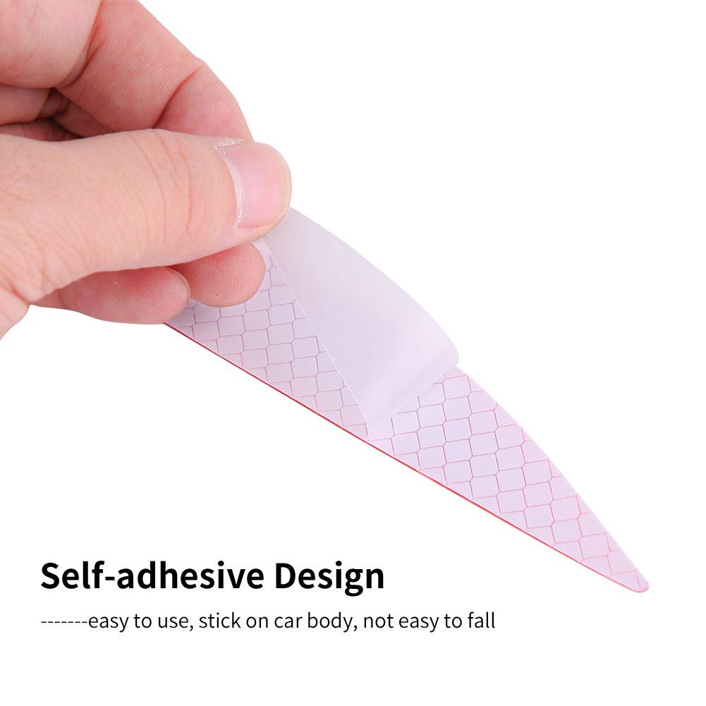 4Pcs Self adhesive Car Reflective Warning Decal Safety Strip Stickers Automobile Decor(Red)