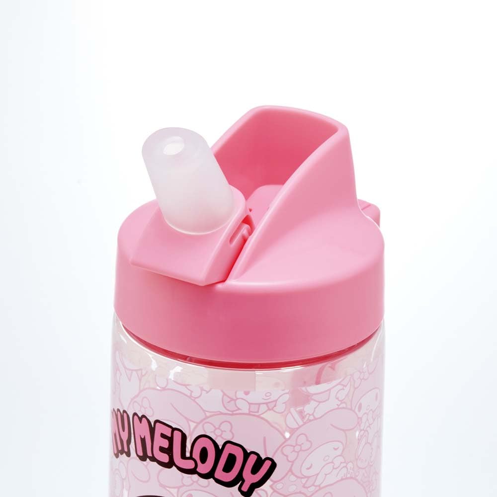 Skater Straw Bottle, 500ml Spout-Type Straw Water Bottle, Plastic, Clear, for Kids, Sanrio, My Melody, PSTB5-A