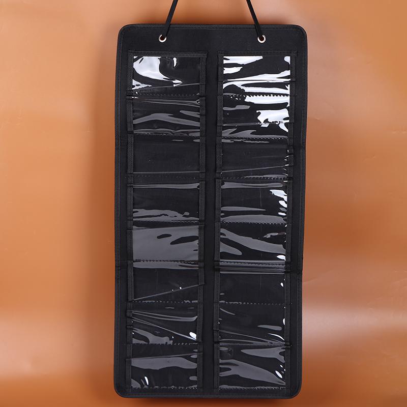 

16Slots Felt Eyeglasses Stand Holder Dust Proof Wall-Mounted Pocket Storage For Sunglasses Glasses Display Hanging Bag Organizer чёрный