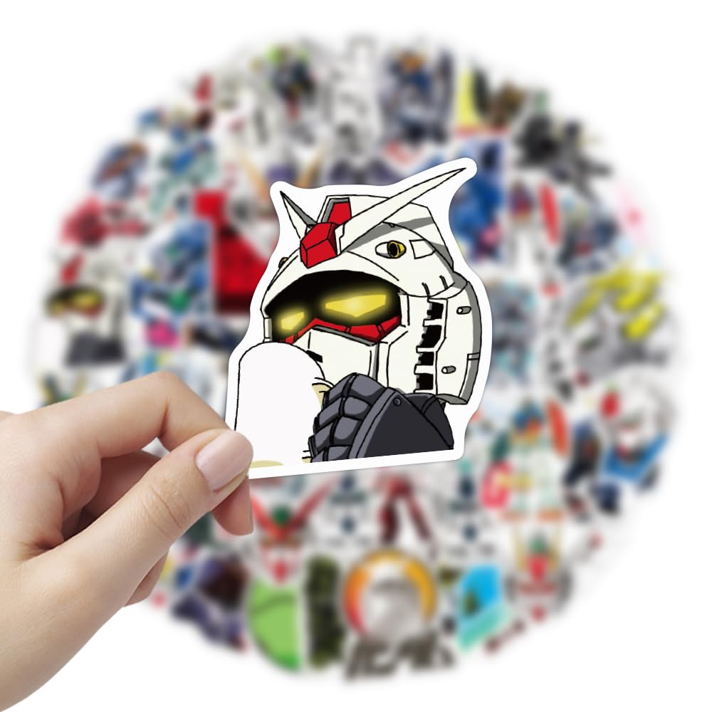 Sada nálepek Gundam 50 kusů Robot akční figurka Sada nálepek pro roboty Vhodné pro cyklistickou přilbu na notebook atd.