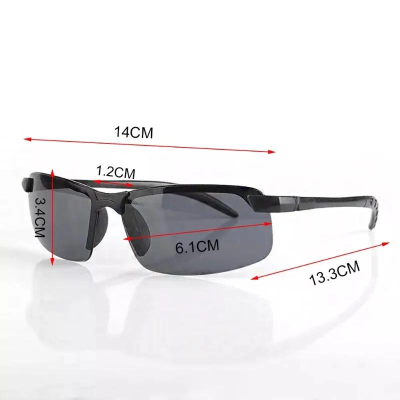 2PCS Night Vision Glasses Men Anti-Glare Driving Goggle Half Frame Polarized Sunglasses for Driver UV400 Day and Night Glasses