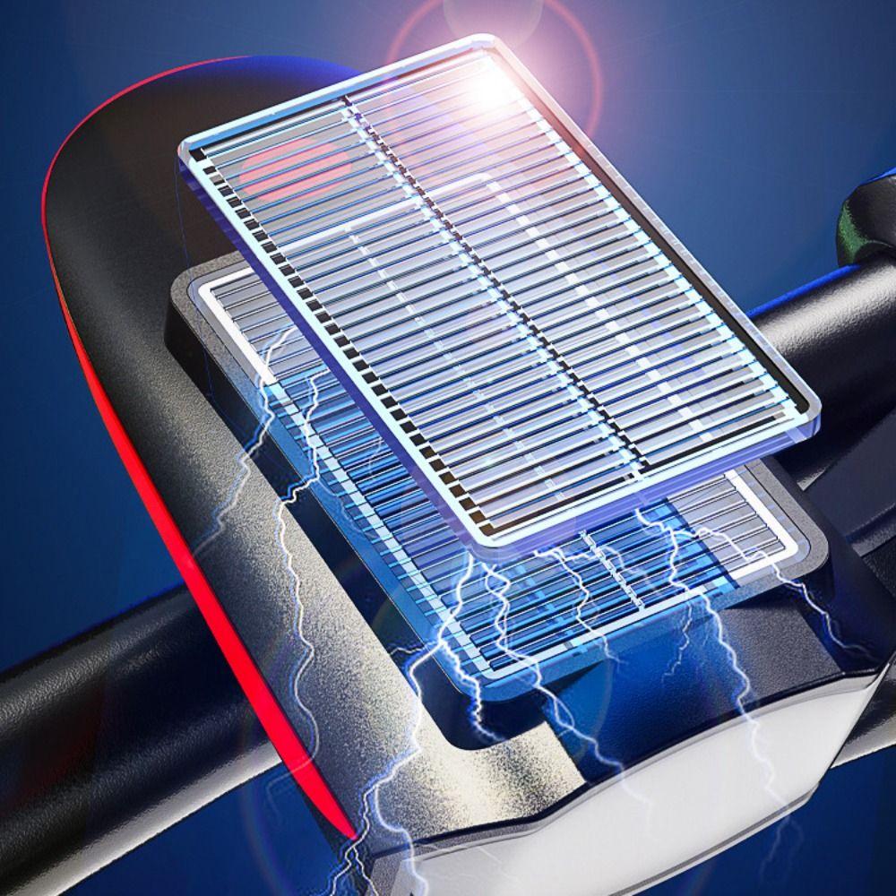 3 Modes Solar Bicycle Light Waterproof Night Riding Lamp LED Bike Front Lamp  Balance Bicycle