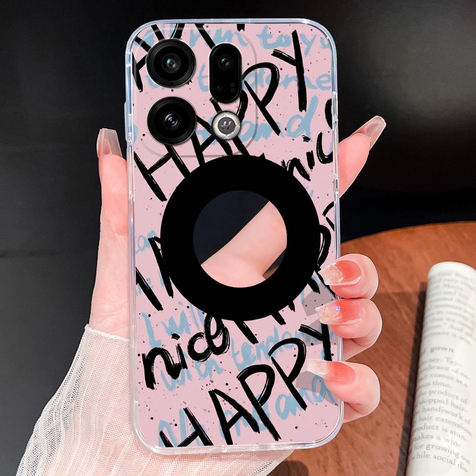 For Oppo Find X9 X8 X7 Pro Phone Cover Lovely Animal Cartoon Soft TPU Clear Silicone Case For Oppo Find X7 Ultra X 9 X 8 Bumper