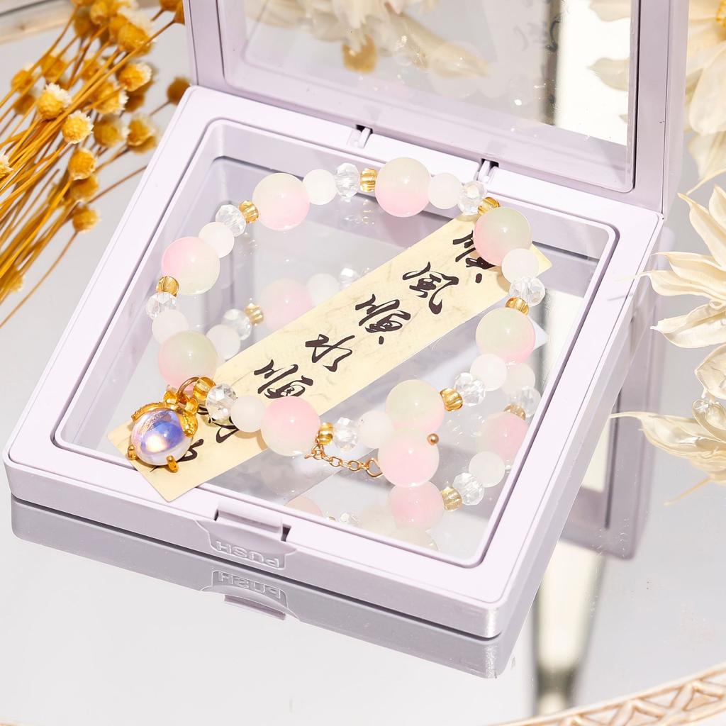 Recommended crystal bracelet, niche high-end glass bracelet, get ice-through student girlfriend gifts