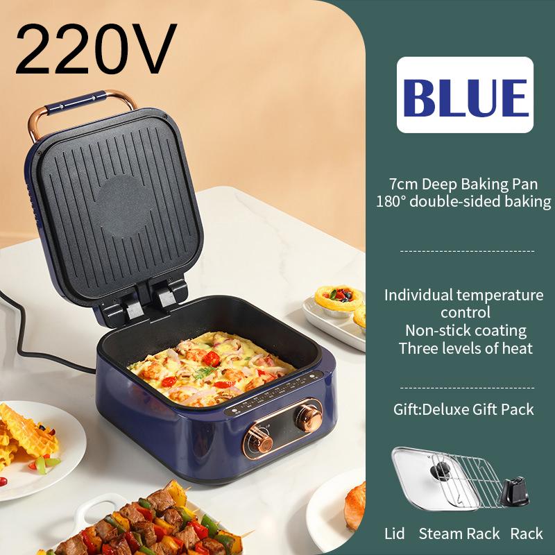 

Household double-sided heating, timed multifunctional frying and baking machine, non stick pot, suspended heating EU