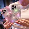 Glitter Rhinestone Cat Phone Case IPhone 17 16 15 14 13 Pro Max Anti-drop Protective Cover